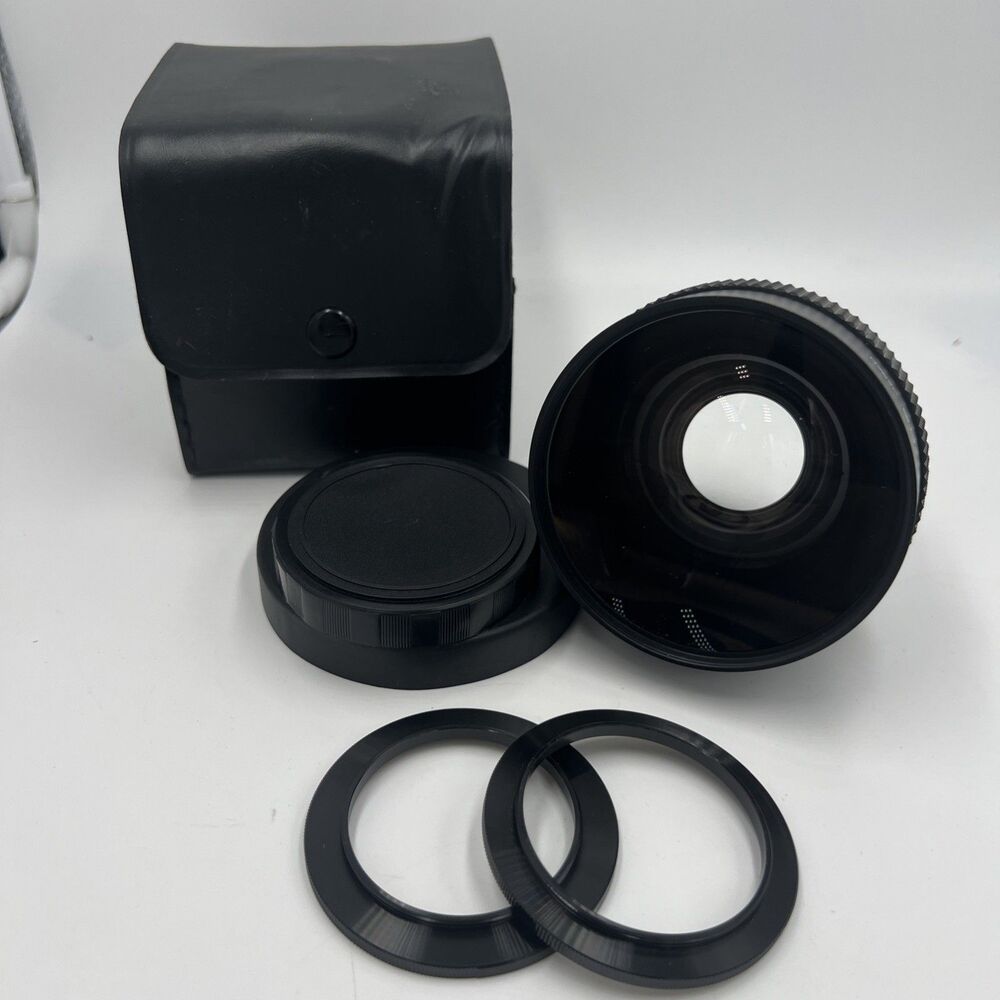 Wide Conversion Lens x0.6 Black Camera Lens Japan with Covers & Box